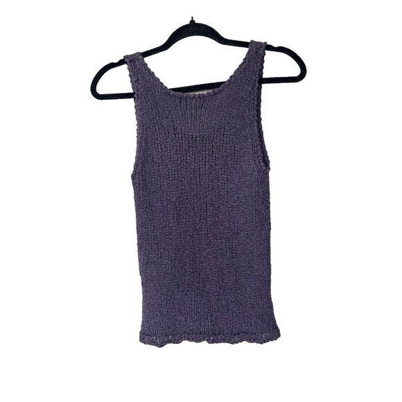 Giorgio Armani Womens Small Purple Knit Cami Top Whimsigoth Fairy Indie Grunge - Picture 2 of 10